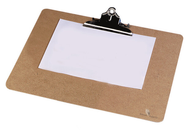 klembord Masonite A3 liggend 30 x 42 cm hout lichtbruin