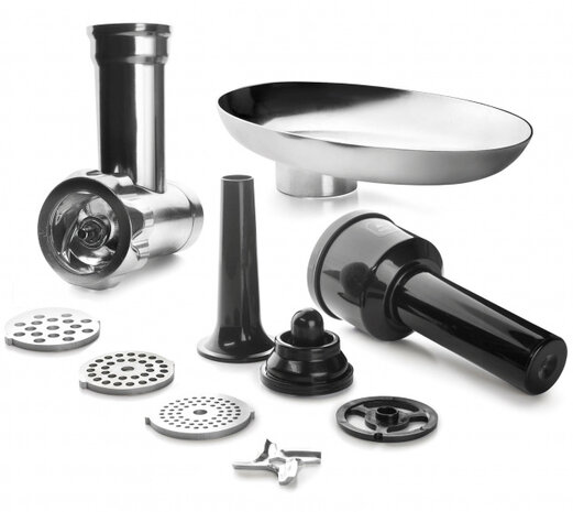 accessoireset keukenmachine RVS zilver/zwart 10-delig
