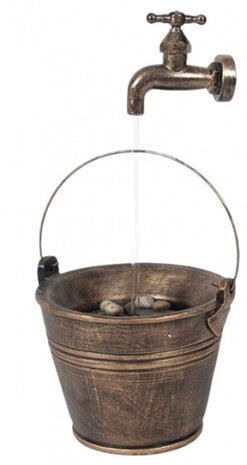 decoratiefontein 20 x 18 x 42 cm RVS brons 2-delig