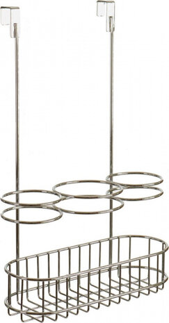 deursteun badkamer 27 x 13 x 41 cm RVS zilver