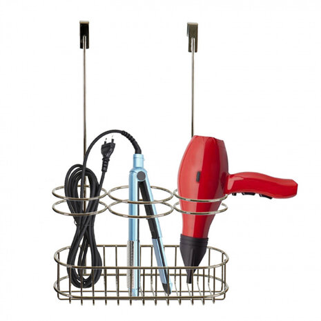 deursteun badkamer 27 x 13 x 41 cm RVS zilver