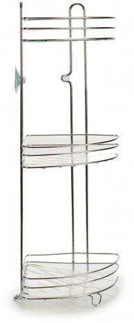 doucherek 26,5 x 20,5 x 59,5 cm staal zilver