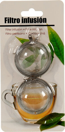 theezeef 4,5 cm staal zilver