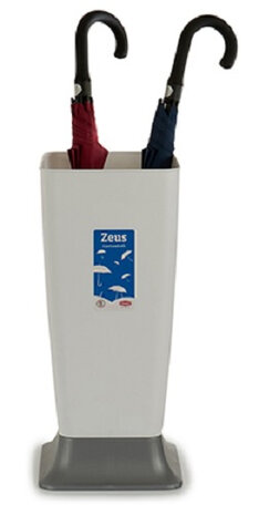 parapluhouder Zeus 25 x 55 cm wit/zilver