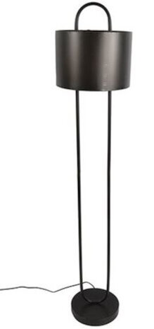 staande lamp Paxton 166 cm E27 staal 40W zwart