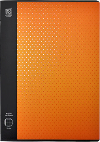 schrijfblok geruit 10 mm A4 papier oranje