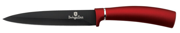 keukenmes Burgundy 12,5 cm RVS zwart/rood