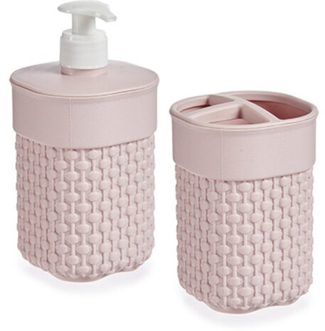badkameraccessoireset 580 ml roze 2-delig