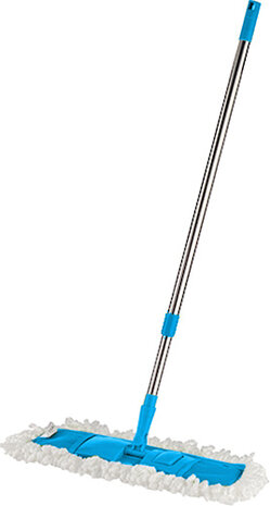 vloerwisser 80-150 cm staal/polyester blauw 2-delig