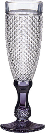 champagneglas 185 ml 7 x 20 cm glas antraciet