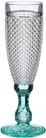 champagneglas 185 ml 7 x 20 cm glas turquoise
