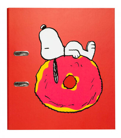 ordner Snoopy donut 2-rings A4 karton rood