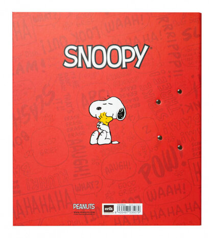 ordner Snoopy donut 2-rings A4 karton rood
