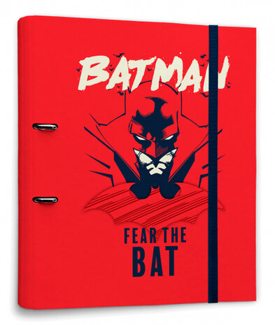 ringbandmap Batman 2-rings A4 karton rood/zwart