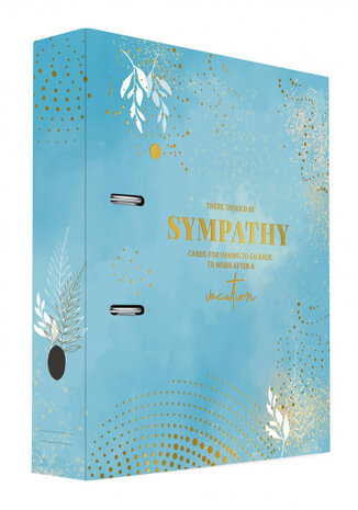 ordner Sympathy 2-rings A4 karton blauw/goud