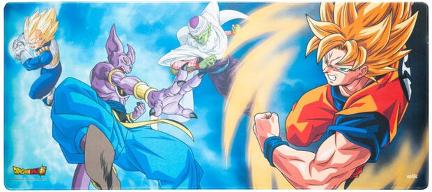 muismat Dragon Ball 80 x 35 cm textiel blauw/oranje