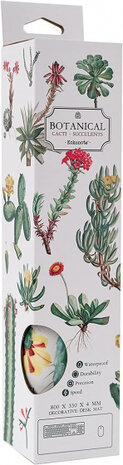 muismat Botanical 80 x 35 cm textiel wit/groen