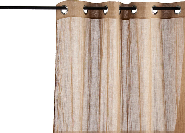 gordijn 140 x 260 cm polyester/katoen bruin