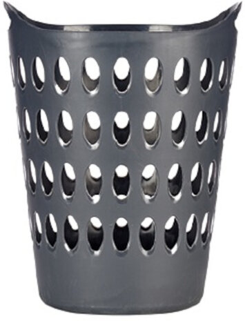 wasmand 50 liter 57 x 43 cm antraciet