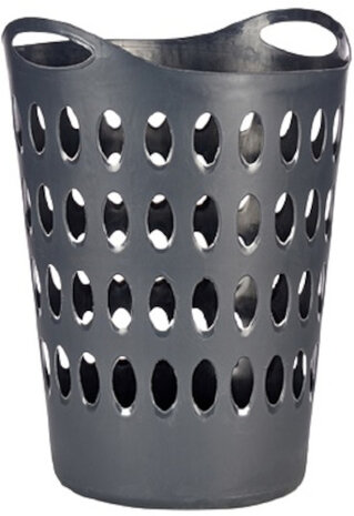 wasmand 50 liter 57 x 43 cm antraciet
