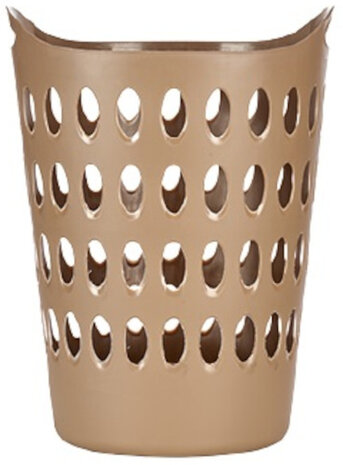 wasmand 50 liter 57 x 43 cm beige