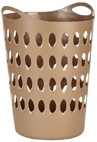 wasmand 50 liter 57 x 43 cm beige