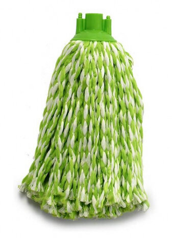 vloermop 10 x 34 cm microvezel groen/wit