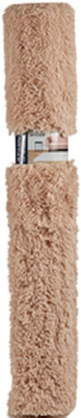 vloerkleed hoogpolig 133 x 195 cm polyester beige