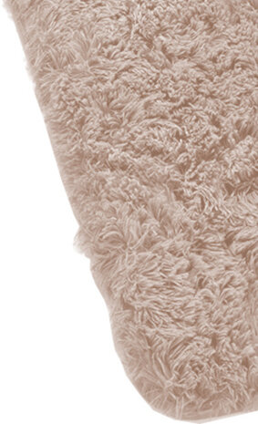 vloerkleed hoogpolig 133 x 195 cm polyester beige