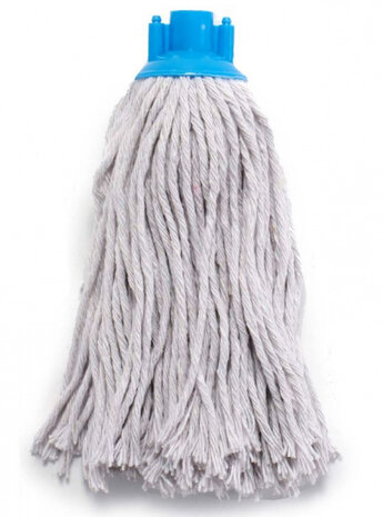 vloermop 8 x 28 cm microvezel blauw/grijs