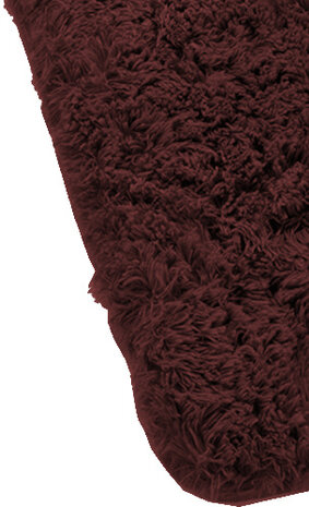 vloerkleed hoogpolig 133x195cm polyester donkerbruin