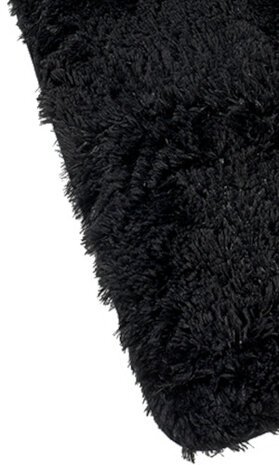 vloerkleed hoogpolig 133 x 195 cm polyester zwart