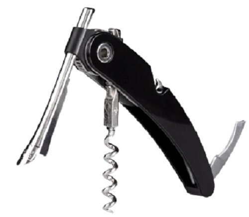wijnaccessoires Premium staal zwart 6-delig