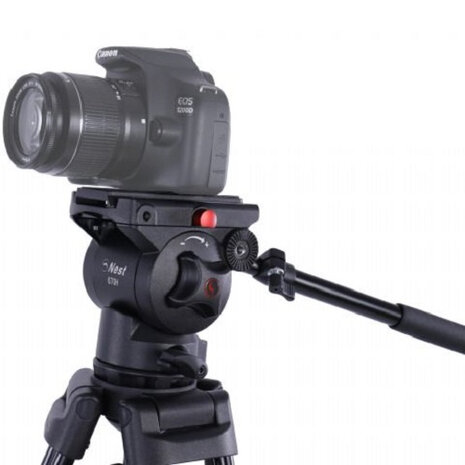 camerastatief NT-670 169 cm aluminium zwart 8-delig