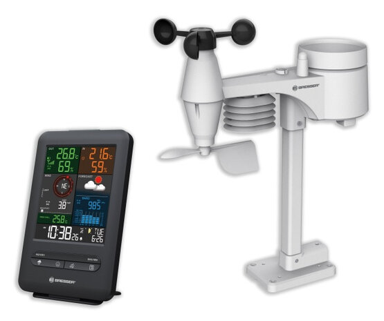 weerstation beaufort 5-in-1 12 x 19 cm zwart
