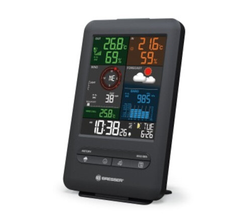 weerstation beaufort 5-in-1 12 x 19 cm zwart