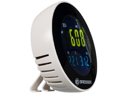 luchtkwaliteitsmeter Co2 25 x 16 cm wit/zwart