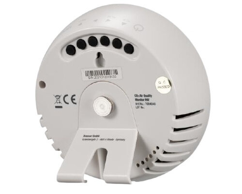 luchtkwaliteitsmeter Co2 25 x 16 cm wit/zwart