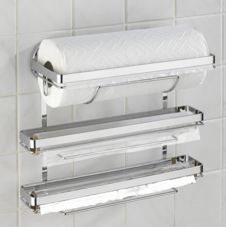 keukenrolhouder Magic-Loc 33 x 32 x 16 cm staal chroom