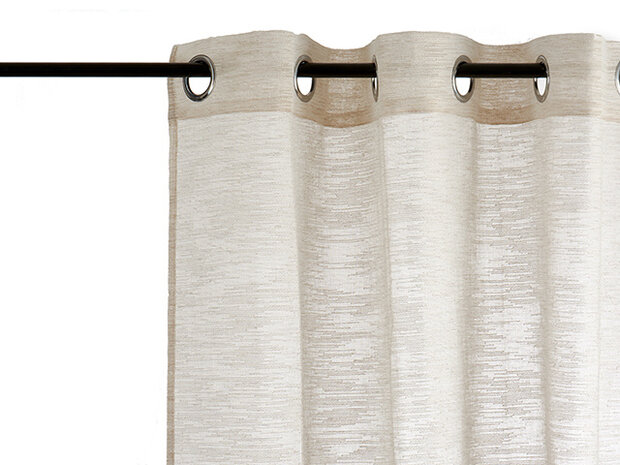 gordijn Multistripes 140 x 260 cm polyester beige