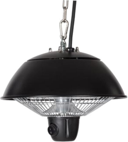 terrasverwarmer hangend 600W 25,5 x 21 cm staal zwart