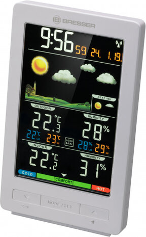weerstation ClimaTemp WS 15,3 x 9,4 cm wit 3-delig