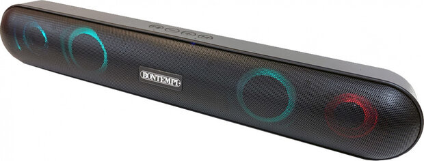 speaker bluetooth lichteffecten 6,5 x 40 cm zwart