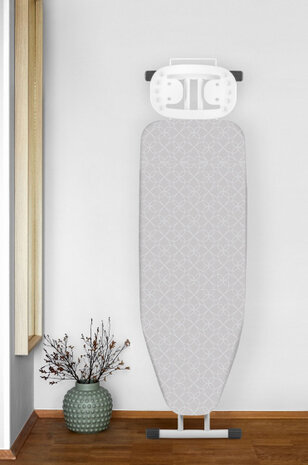 strijkplankhoes Basic Pro 128 x 44 cm katoen grijs/wit