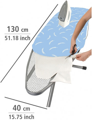 strijkplankvulling 130 x 40 cm polyester wit