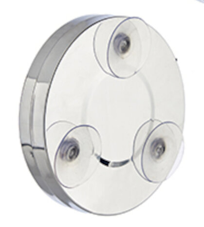 badkamerspiegel led 15 cm glas/staal zilver