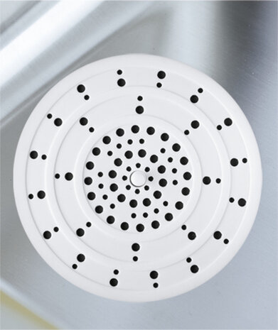 afvoerzeef 12 cm siliconen wit