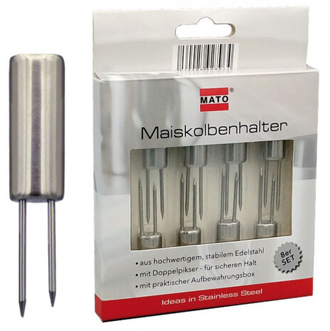 maishouder 7 x 1,5 cm RVS zilver 8 stuks