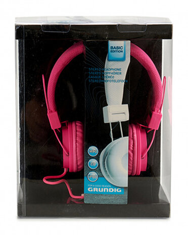 koptelefoon Basic Edition 105 dB 3,5 mm rubber roze