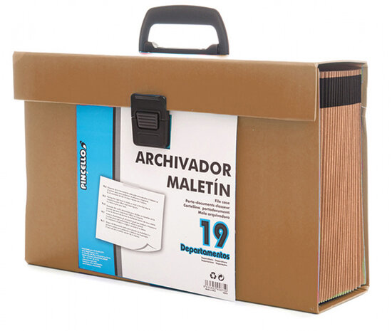 document organizer 12,5 x 26 x 38,5 cm 19-vaks bruin